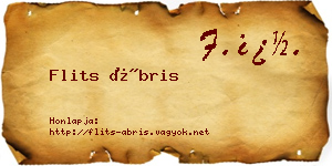 Flits Ábris névjegykártya